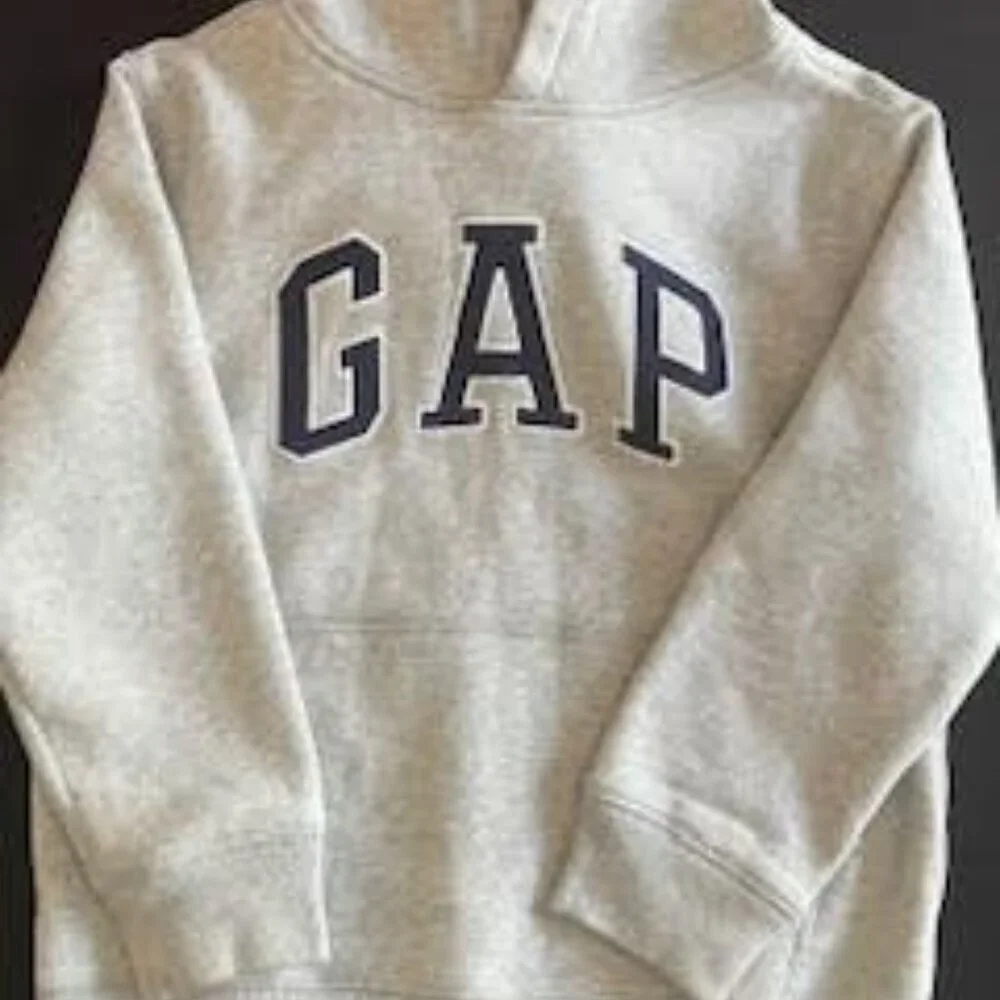 Kids GAP Vintage Soft Logo Hoodie Pull Over | Gray Heather | Size S (6–7)
